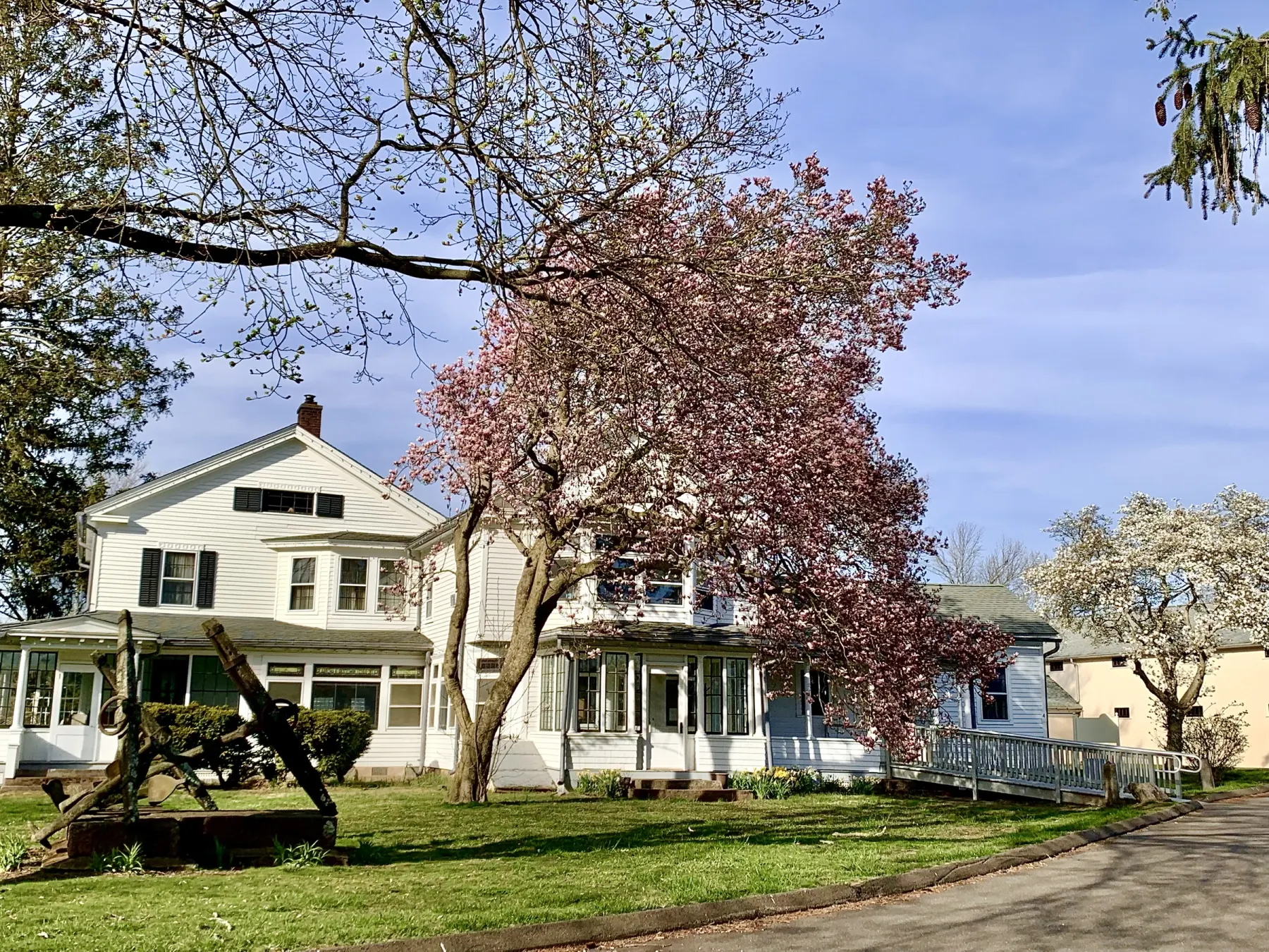 The Boothe Homestead in spring