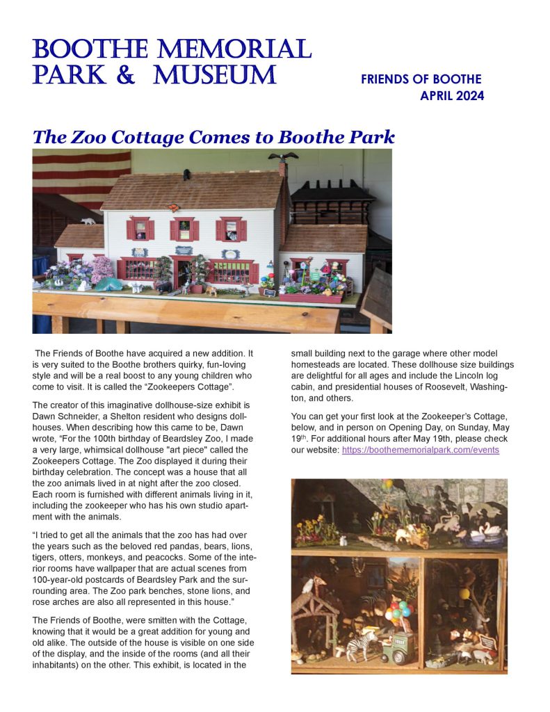 April 2024 Friends of Boothe Park Newsletter cover