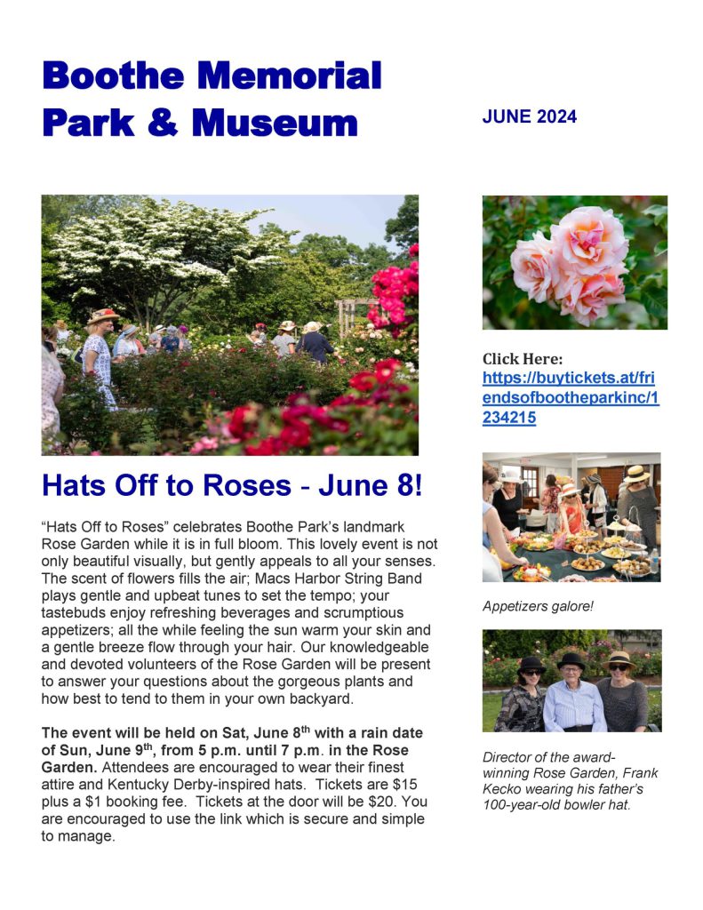 June 2024 Friends of Boothe Park Newsletter cover